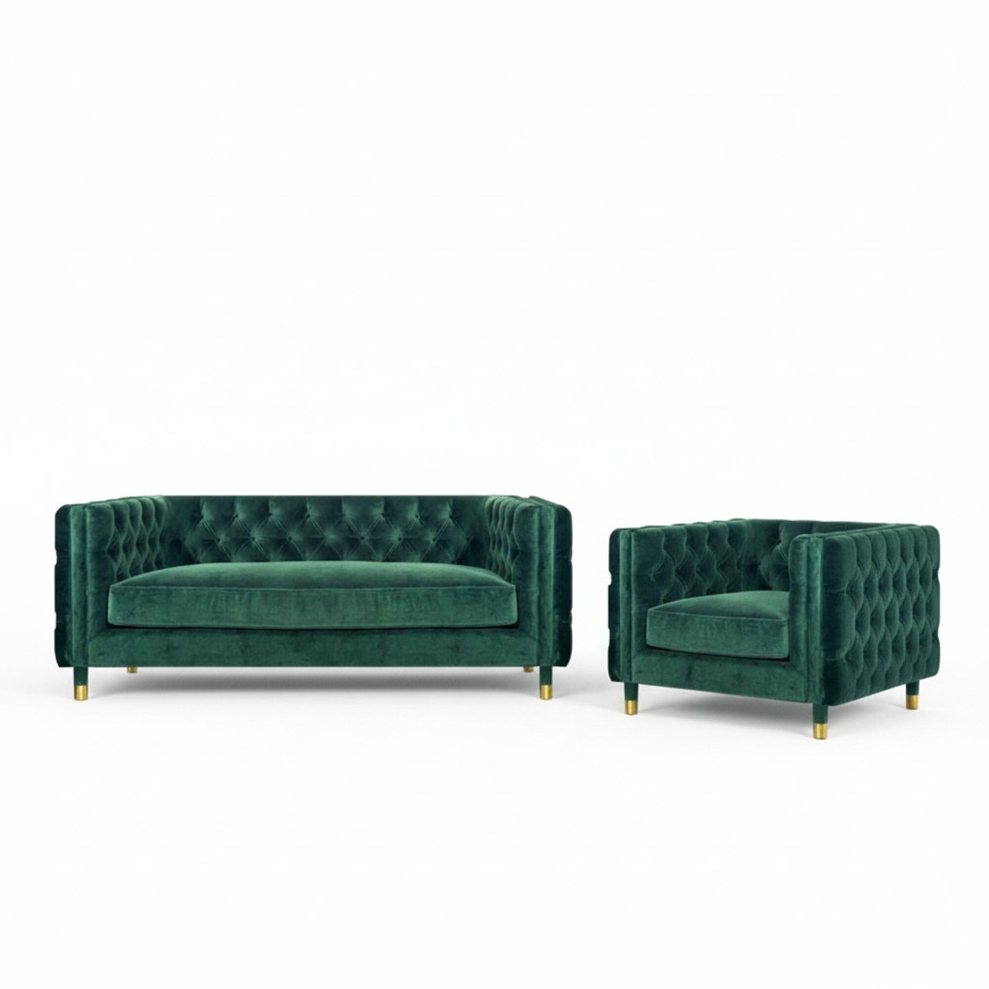 Modern GrÃ¼n Design Sofa Couch Dreisitze Stoff Sessel Sofagarnitur Chesterfield