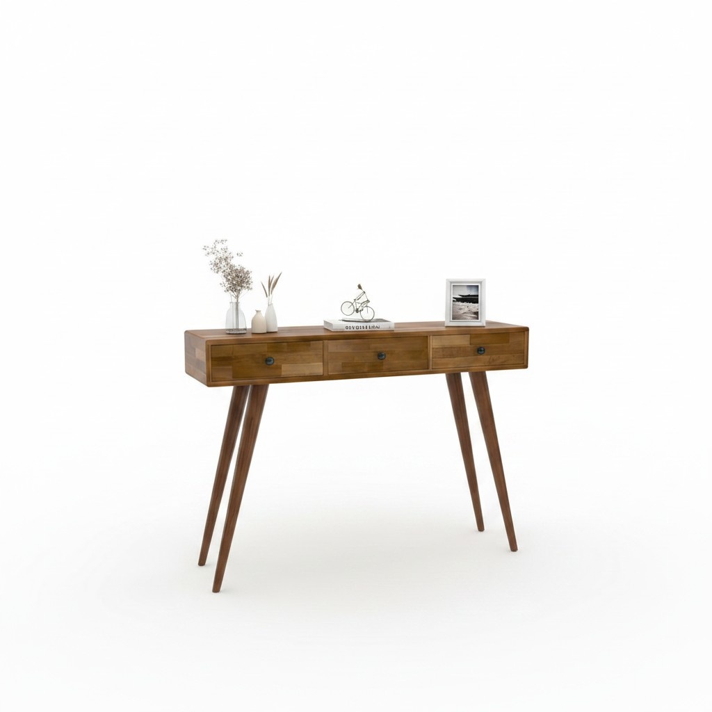 Modern Hochwertig Konsolentisch Braun Holztisch Schlafzimmer Designer MÃ¶bel