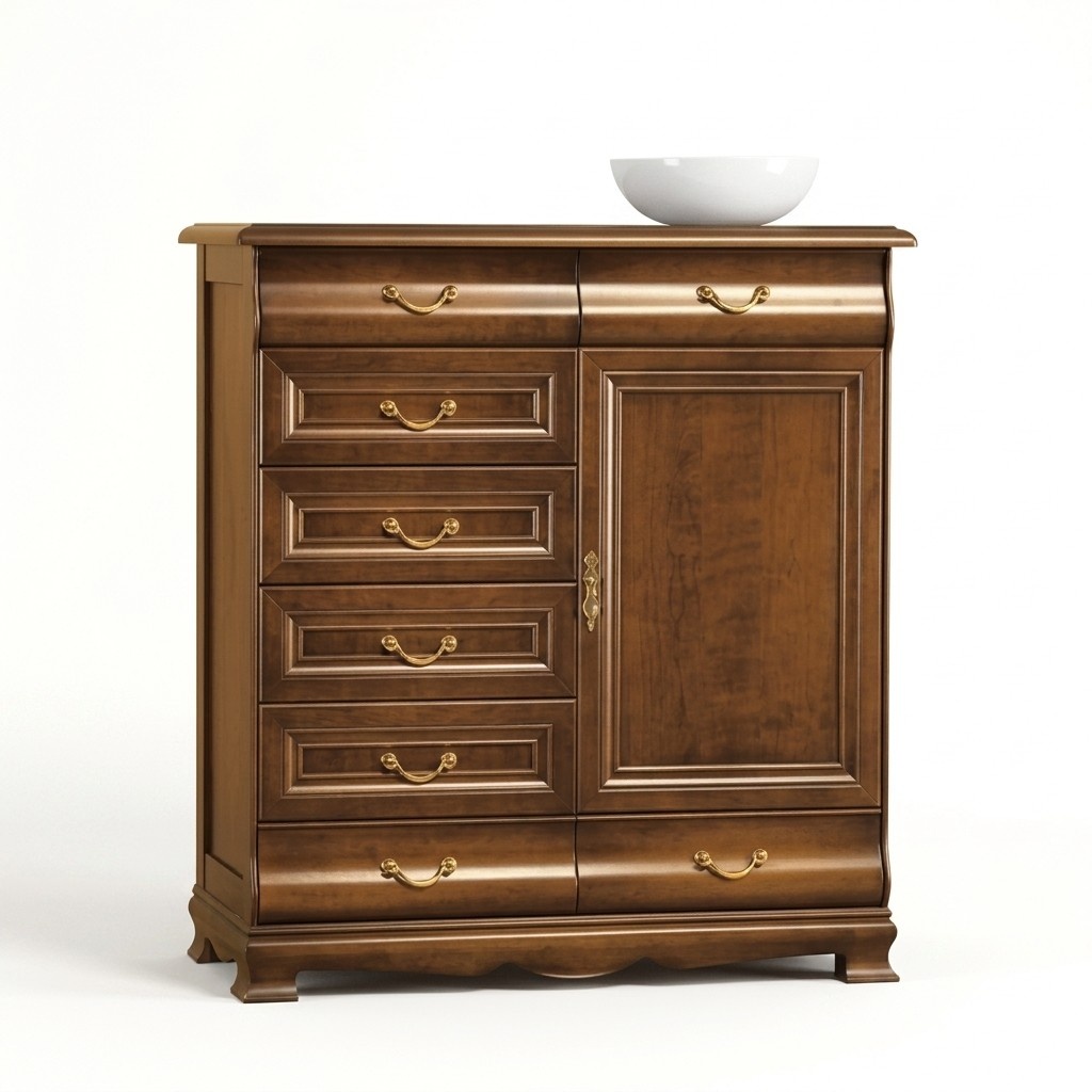 Modern Kommode Braun Kommoden Holz Design MÃ¶bel Sideboard Regal Hotel Neu