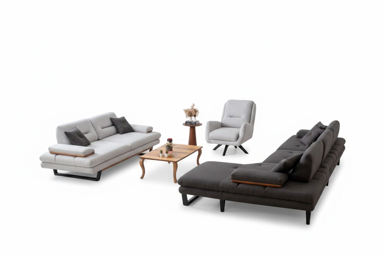 Modern Sofagarnitur 3 + 1 Sitzer und Ecksofa L-form Designer MÃ¶bel neu