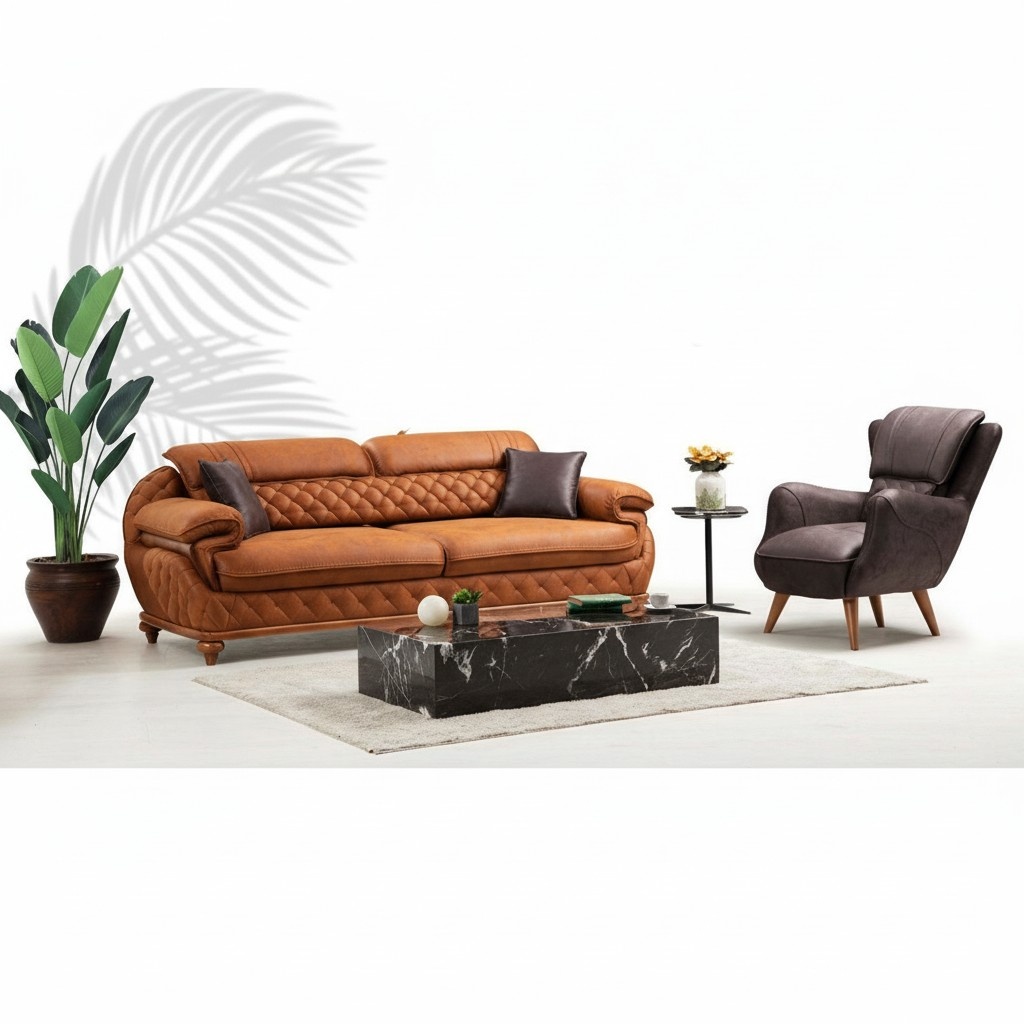 Modern Wohnzimmer Komplett Set Dreisitzer Sofa Couch Sessel Luxus MÃ¶bel