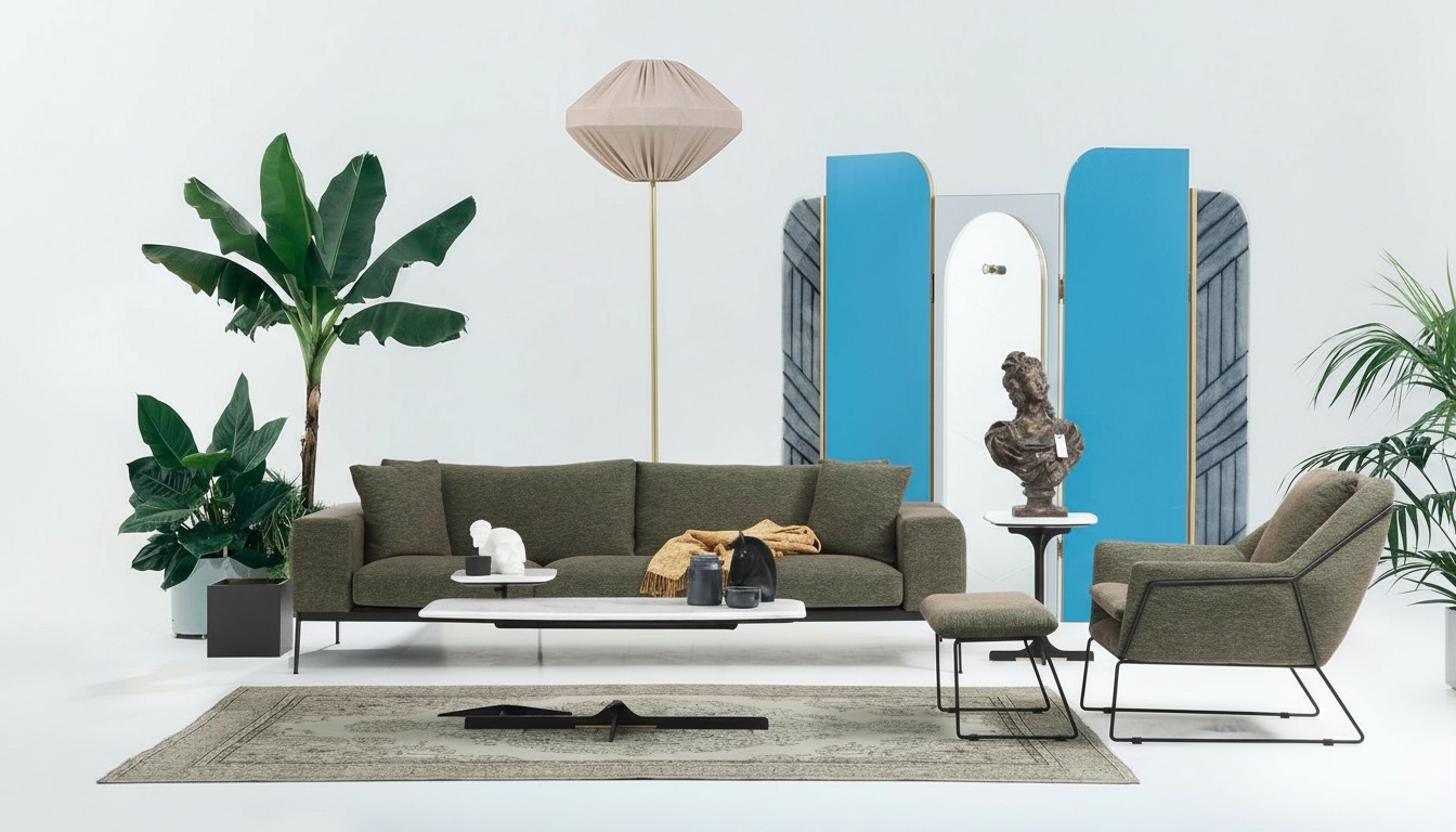 Moderne Sofagarnitur Dreisitzer Sessel Sofa Couch StoffmÃ¶bel Gruppe Set