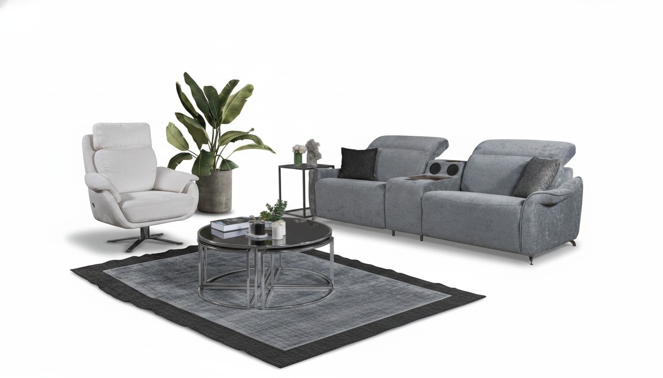 Moderne Sofagarnitur Wohnzimmer 3-Sitzer Polstercouchen Einsitzer 2tlg