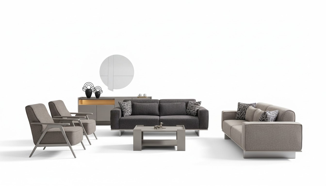 Moderne Stoff Polster Sofagarnitur Couch Sofa Set Couchen SitzmÃ¶bel 4tlg.