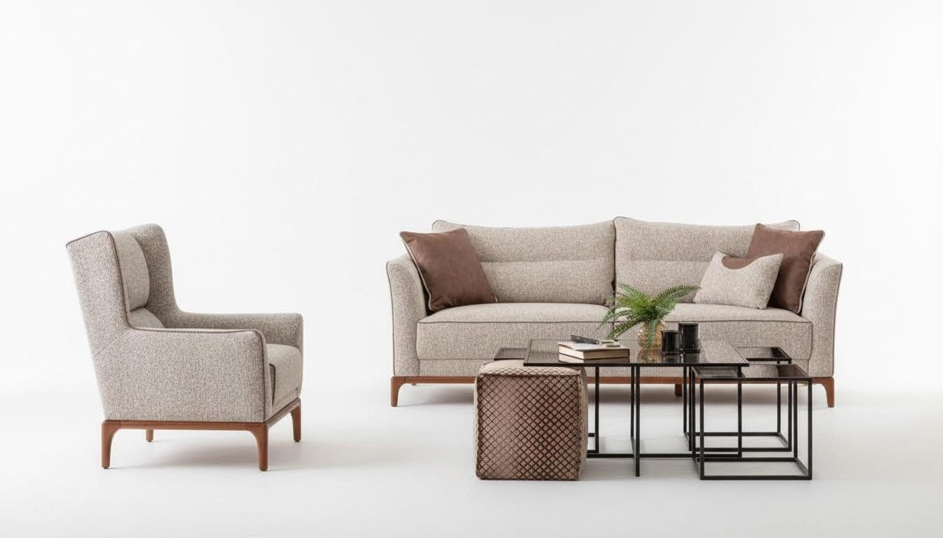Modernen Designen Sofa 3+1 Sessel Sofagarnitur Wohnzimmer MÃ¶bel Einrichtung