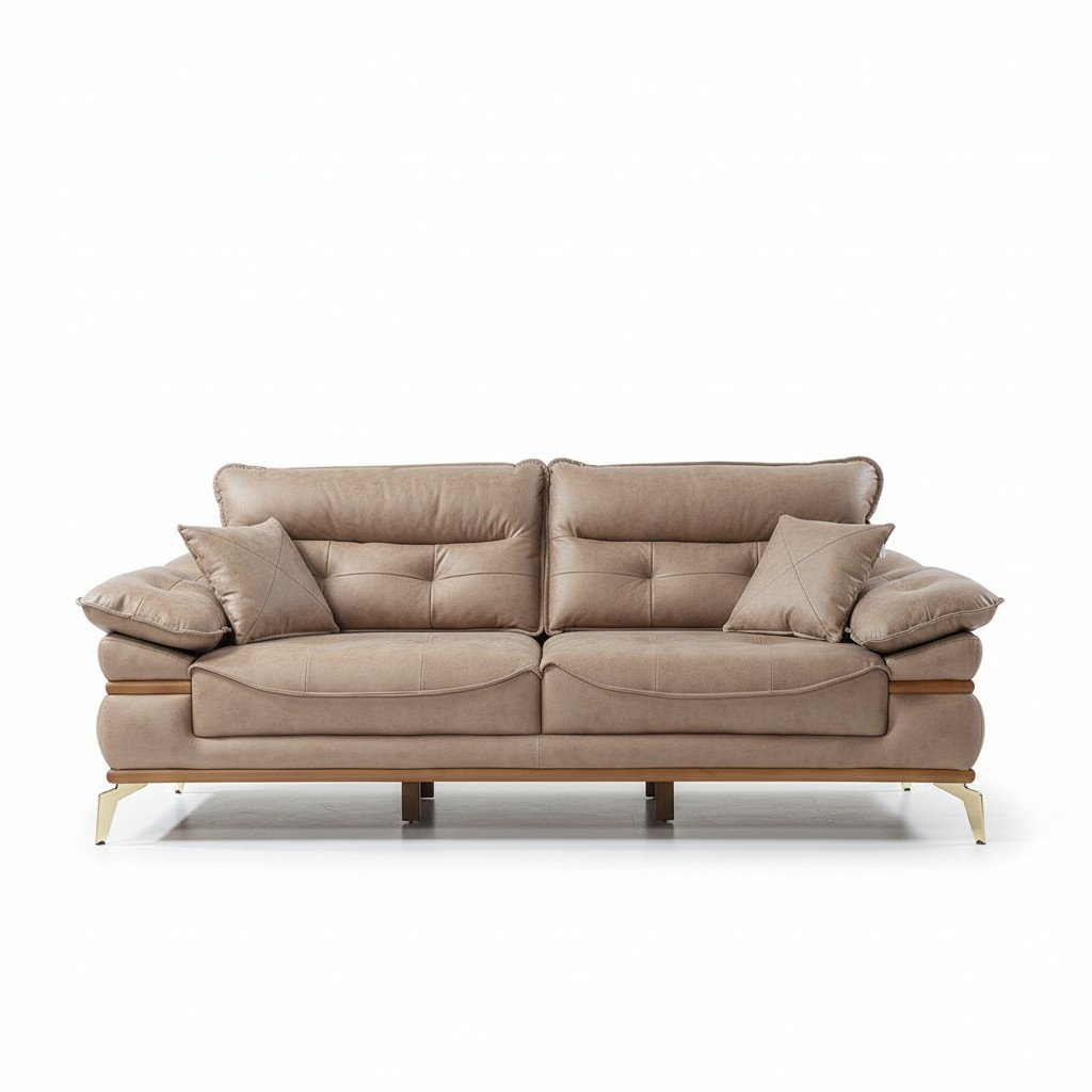 Moderner Beiger Dreisitzer Luxus Wohnzimmer MÃ¶bel Sofa 3-Sitzer Couch