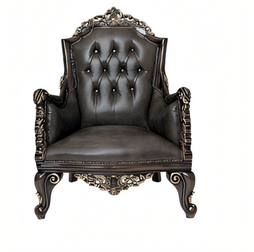 Moderner brauner Ledersessel stilvoll und elegant