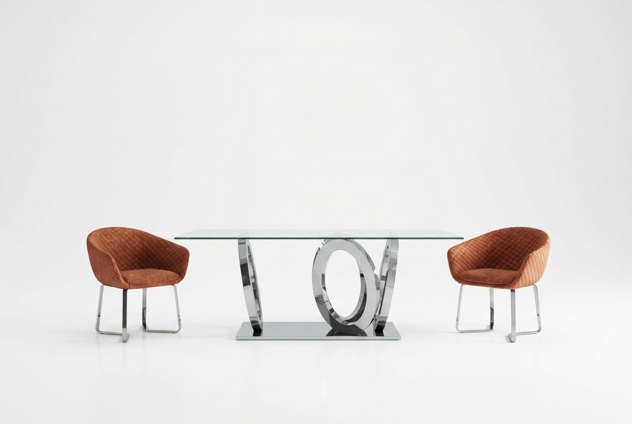 Moderner Designer Esszimmer Esstisch KÃ¼chentisch Glasplatte Stil MÃ¶bel