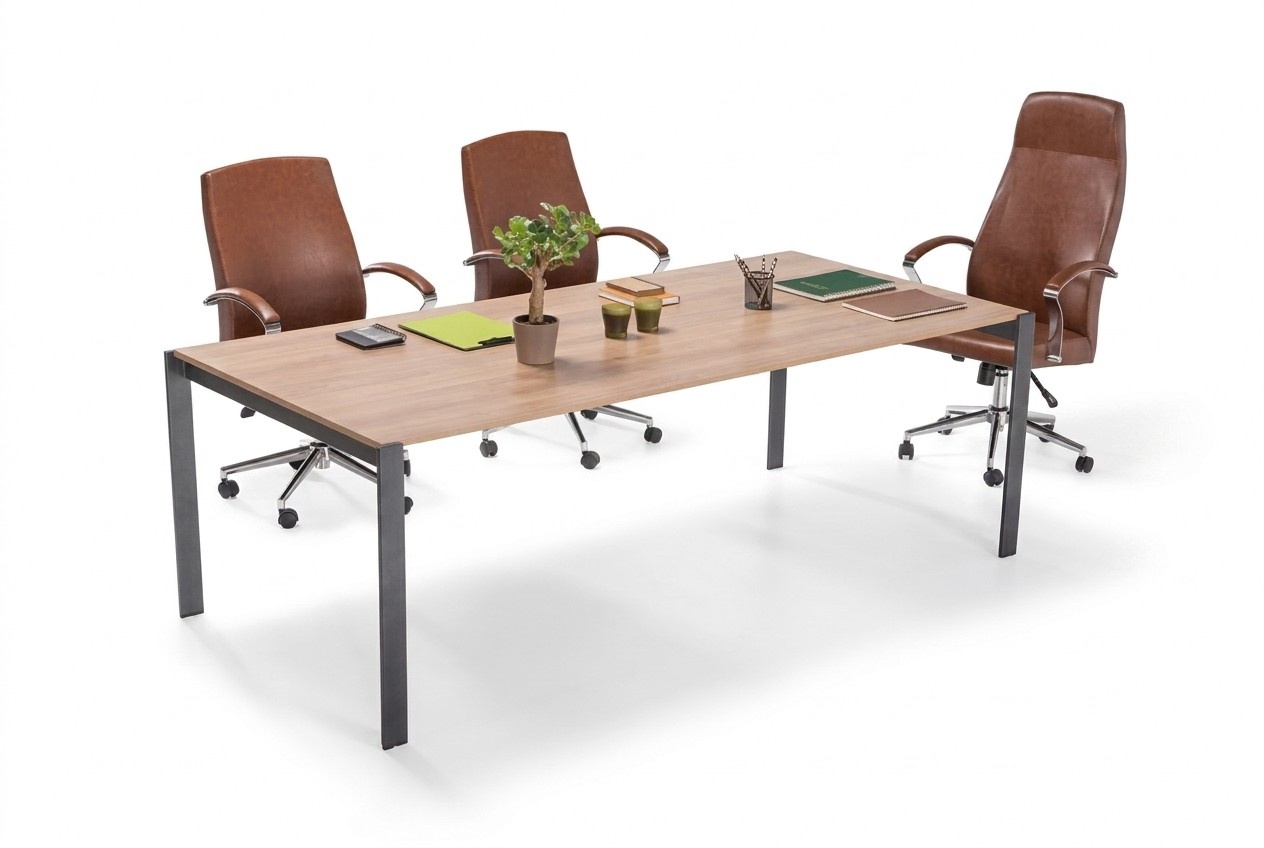 Moderner GroÃer Konferenztisch Holz Designer BÃ¼ro Arbeitszimmer MÃ¶bel