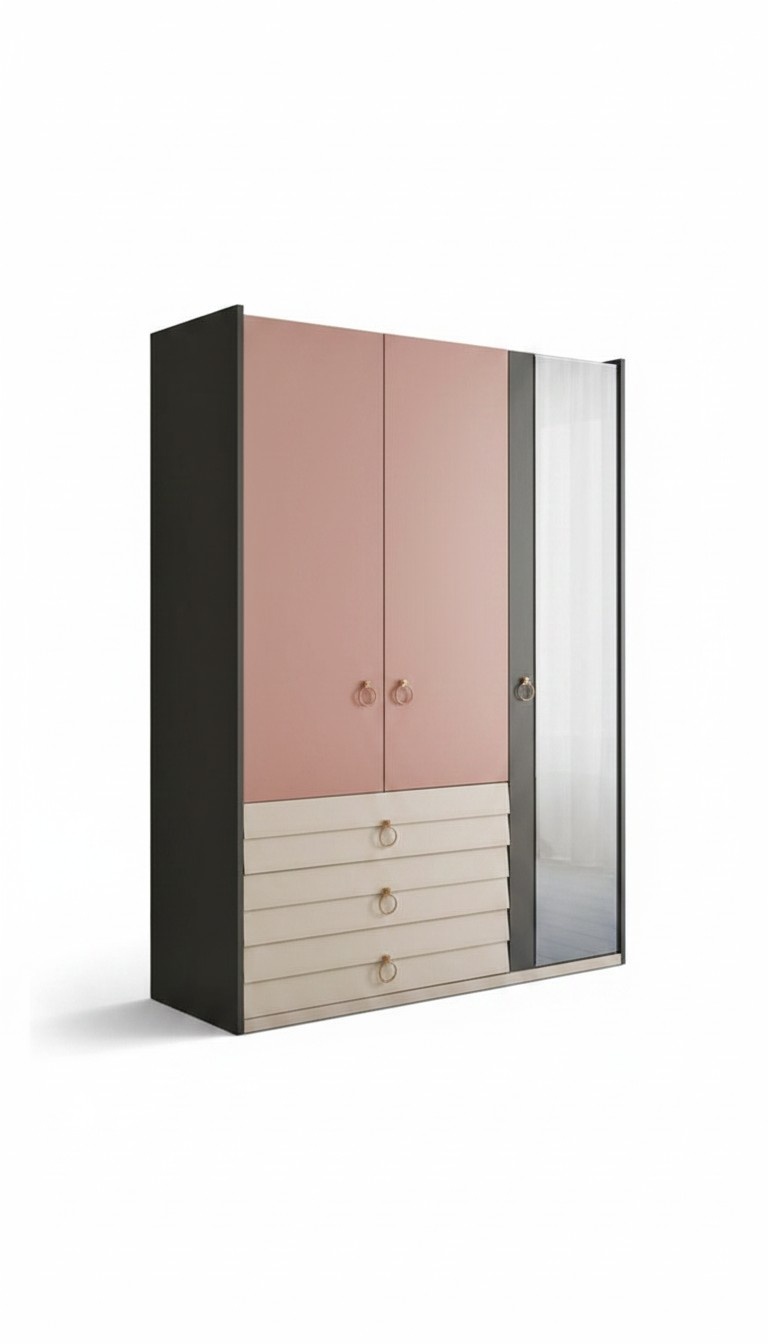 Moderner Kleiderschrank Schrank Holz SchrÃ¤nke Glas Schlafzimer neu