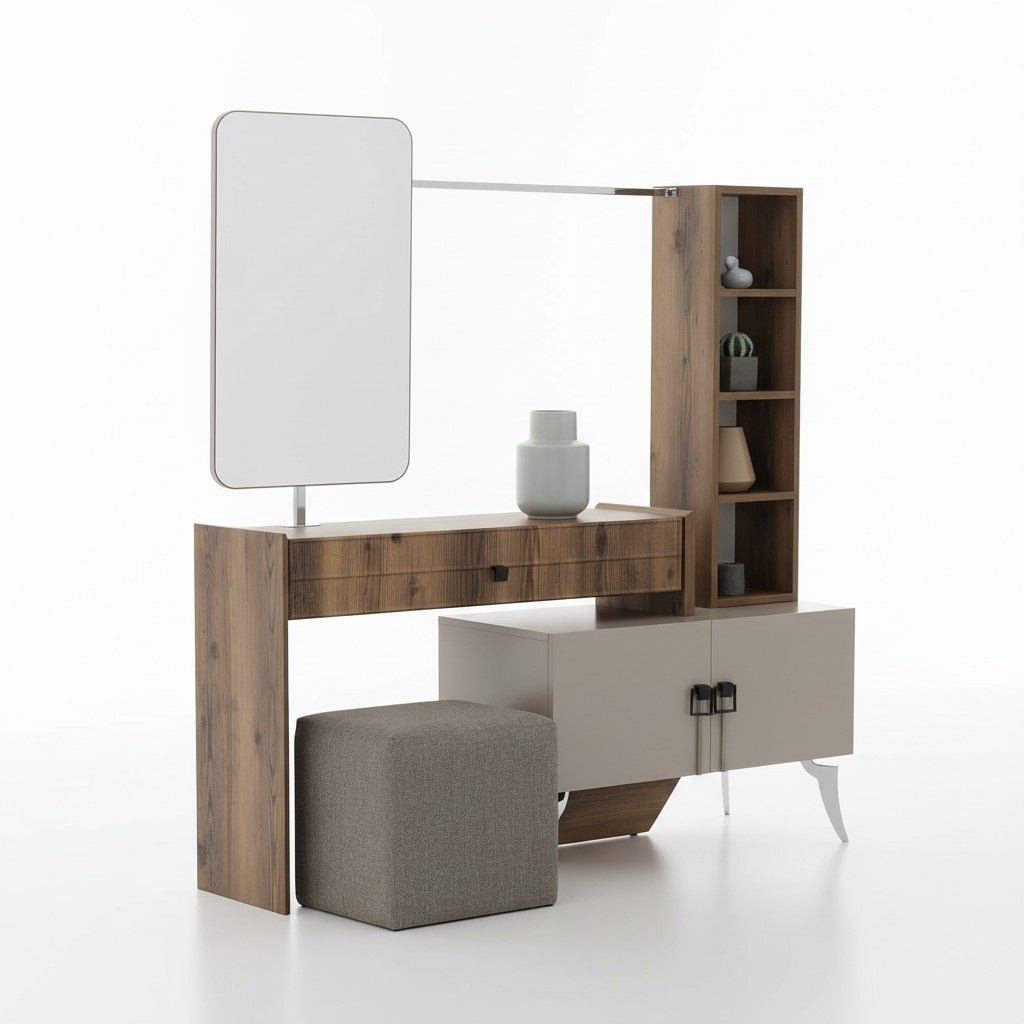 Moderner Schlafzimmer Holz Schminktisch Mit Spiegel Designer Luxus MÃ¶bel