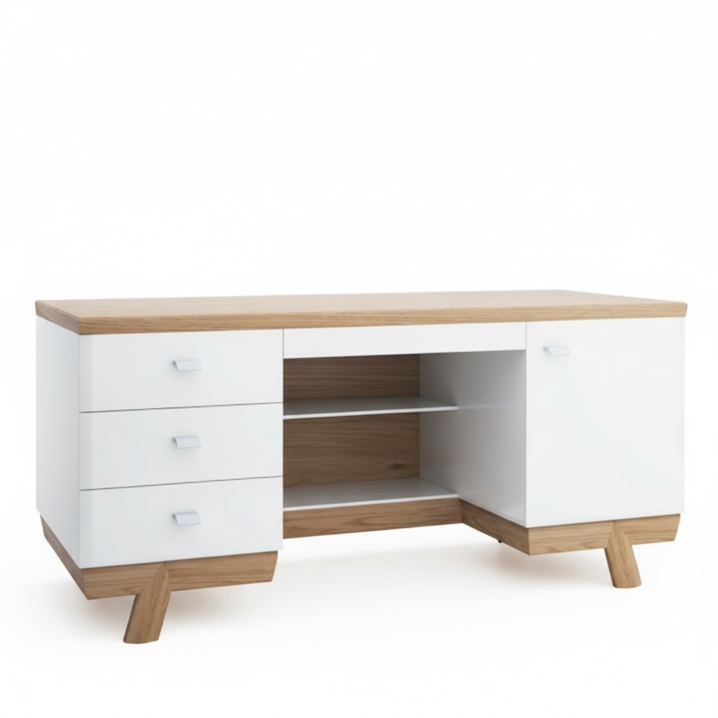 Moderner Schreibtisch Tisch Schreibtische BÃ¼ro Office Chef Tische Holz Aspen