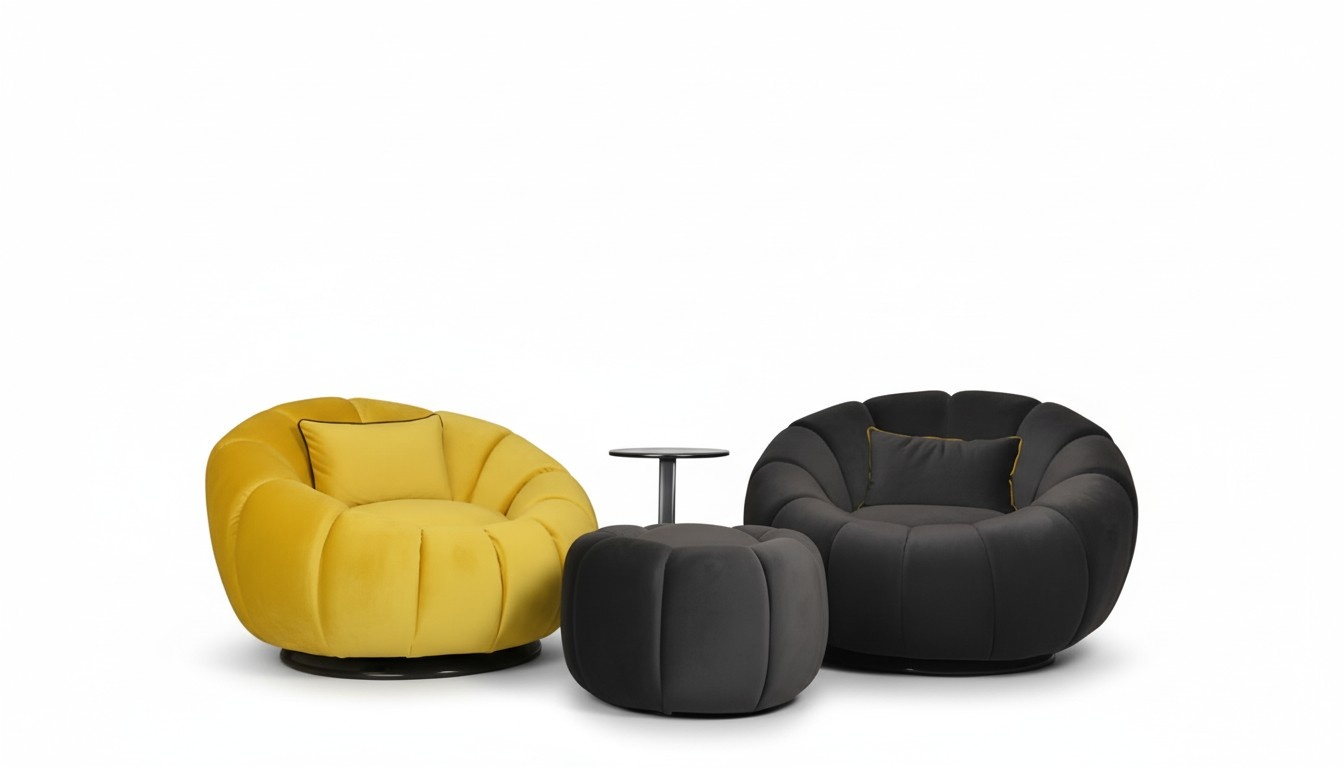 Moderner Wohnzimmer Set Hocker Sessel Relax Einsitzer PolstermÃ¶bel 2tlg