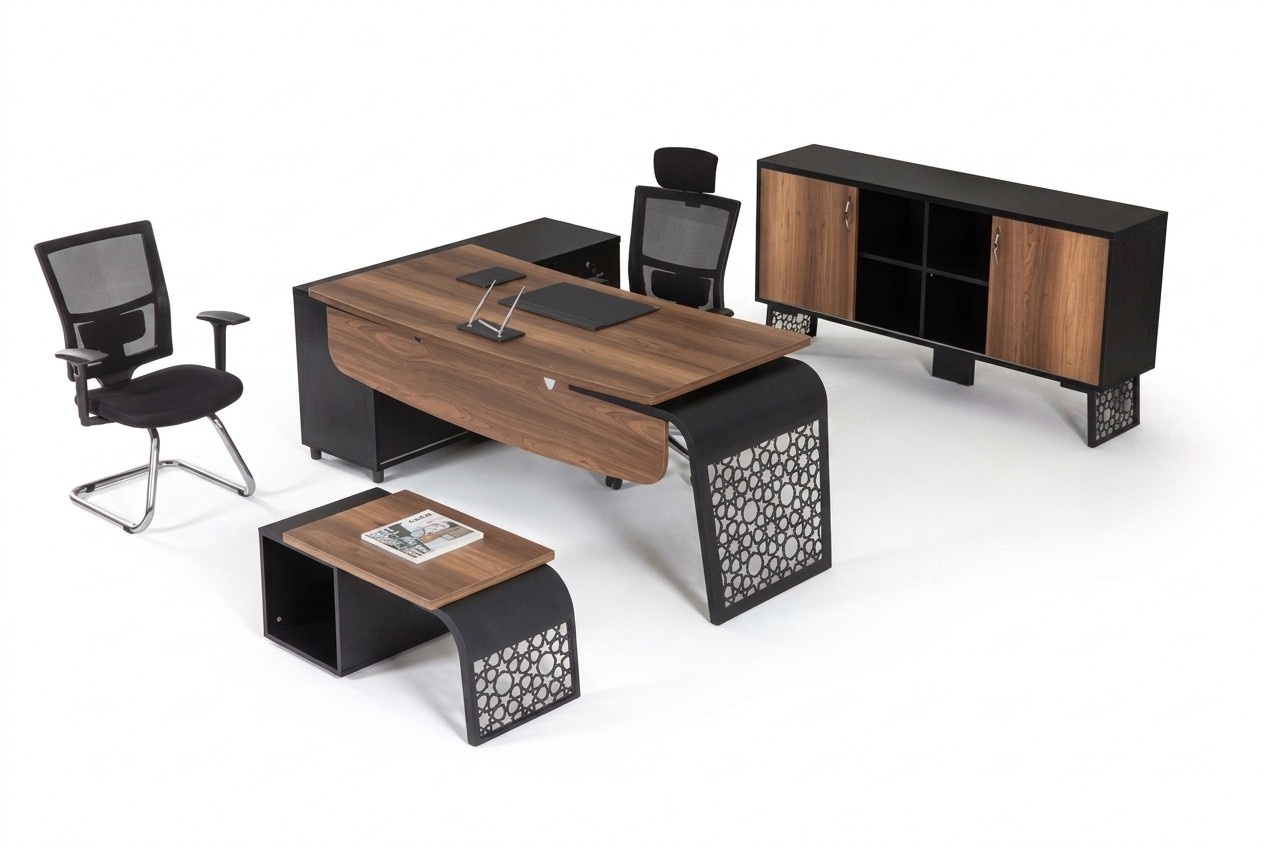 Modernes BÃ¼romÃ¶bel-Set Arbeitsplatzgestaltung Eckschreibtisch Schrank