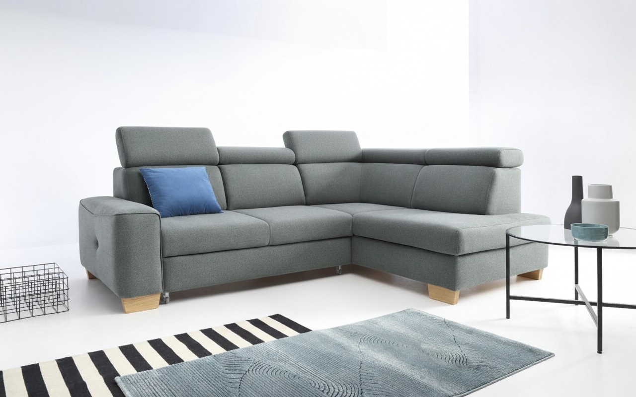 Modernes Ecksofa Stoffpolsterung Schlafsofa Sofa Bestellung Polster