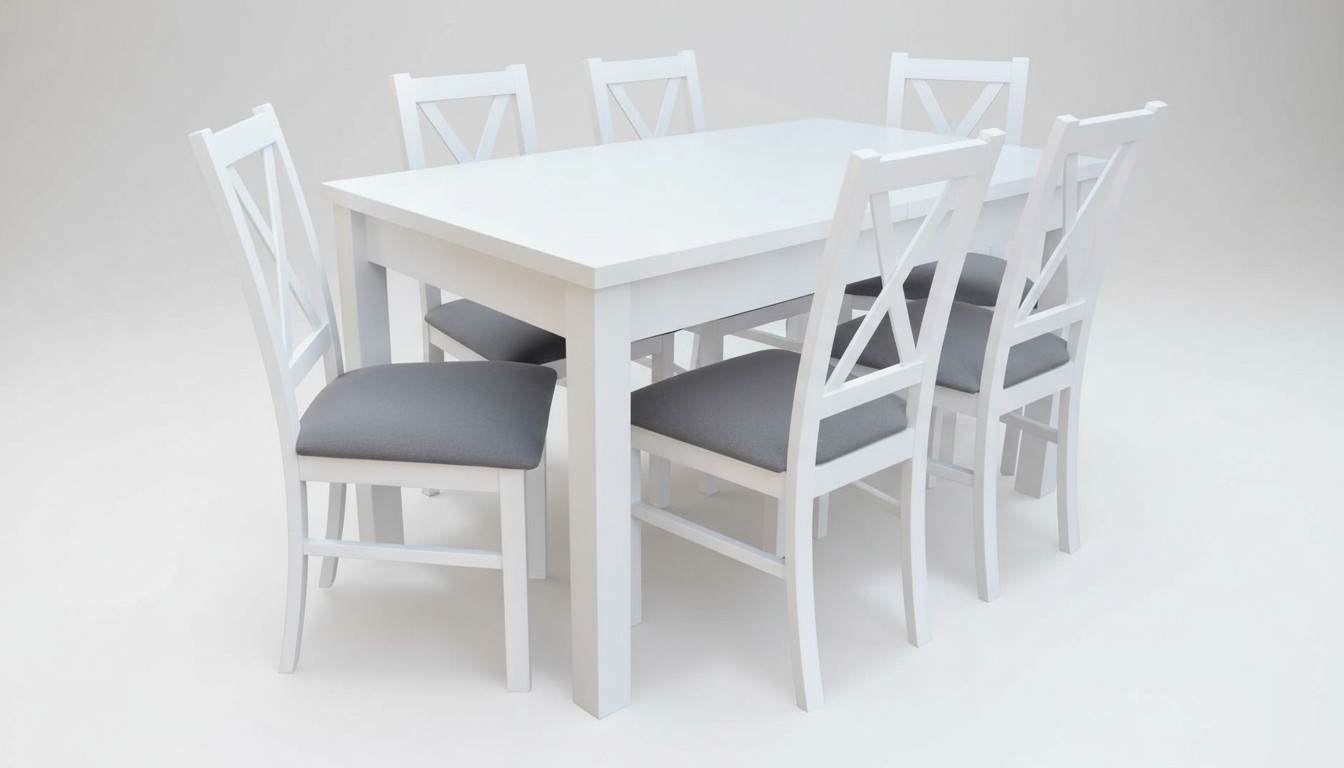 Modernes Esszimmer MÃ¶bel luxuriÃ¶sen Esstisch + 6x StÃ¼hle Tisch Neu