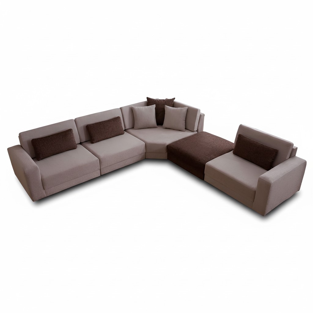 Modernes L-Form Sofa Wohnzimmer Polstercouch Stoffsofa Designer MÃ¶bel