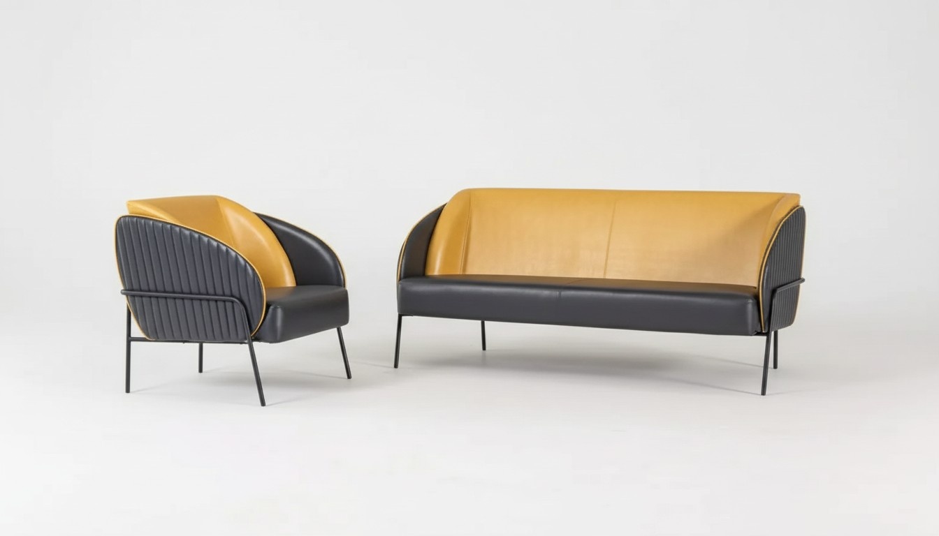 Modernes Luxus Sofa Set Zweisitzer Sessel Arbeitszimmer Design MÃ¶bel 2+1