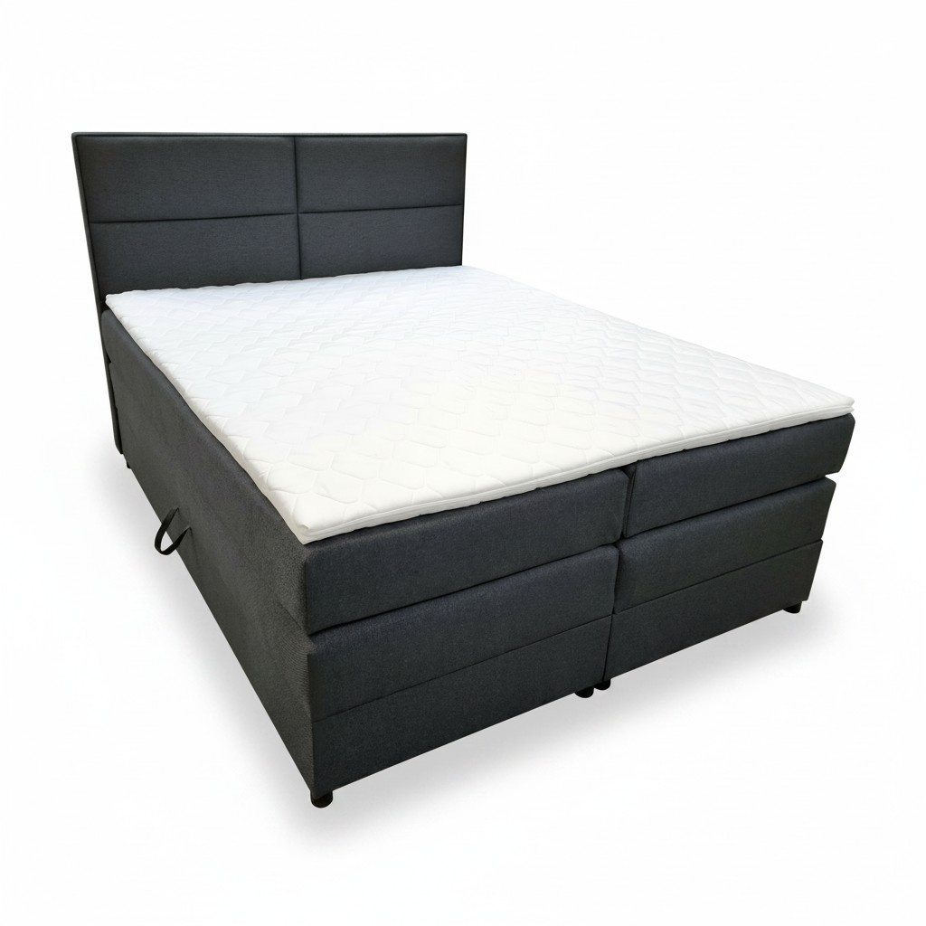 Modernes Polsterbett Bett Betten Ehebett Bettgestell Doppelbett 140x200 Schwarz