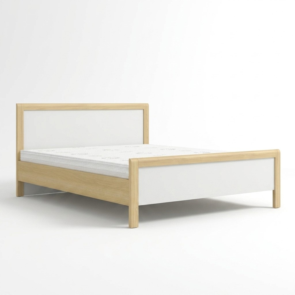 Modernes WeiÃes Doppelbett Schlafzimmer Betten Hochwertiges Holzgestell