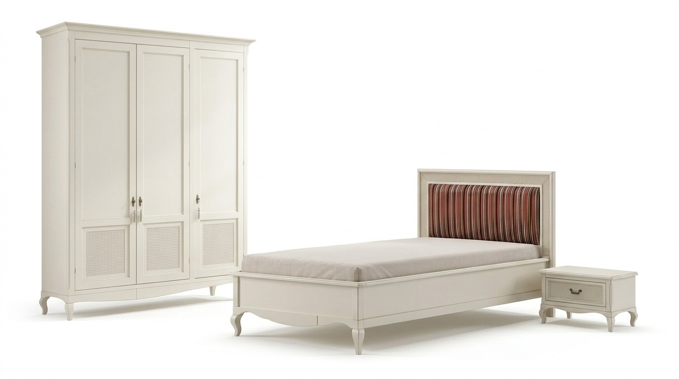 MÃ¶bel Bett Nachttisch 3 tlg. Schlafzimmer Set Design Art dÃ©co Luxus Betten