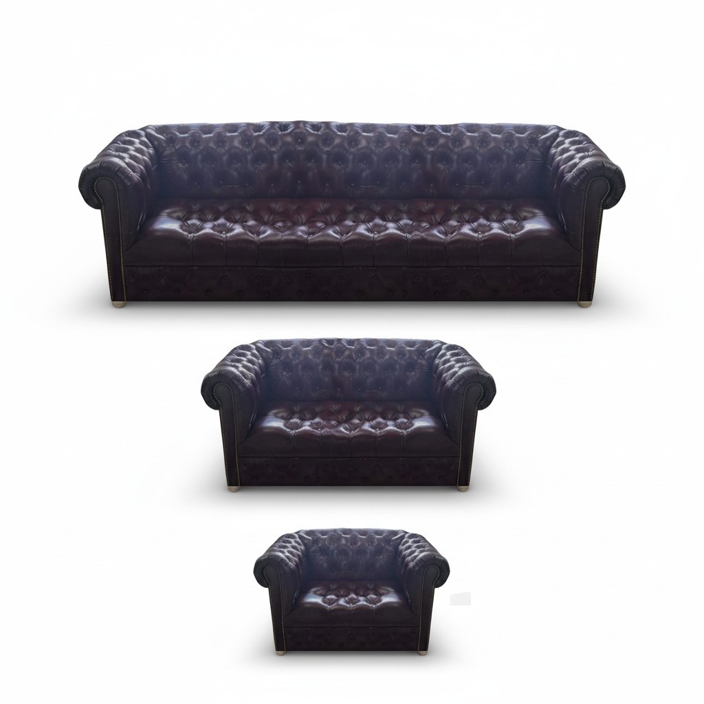 Neu Leder Komplett 3tlg Sofagarnitur Wohnzimmer Luxus PolstermÃ¶bel