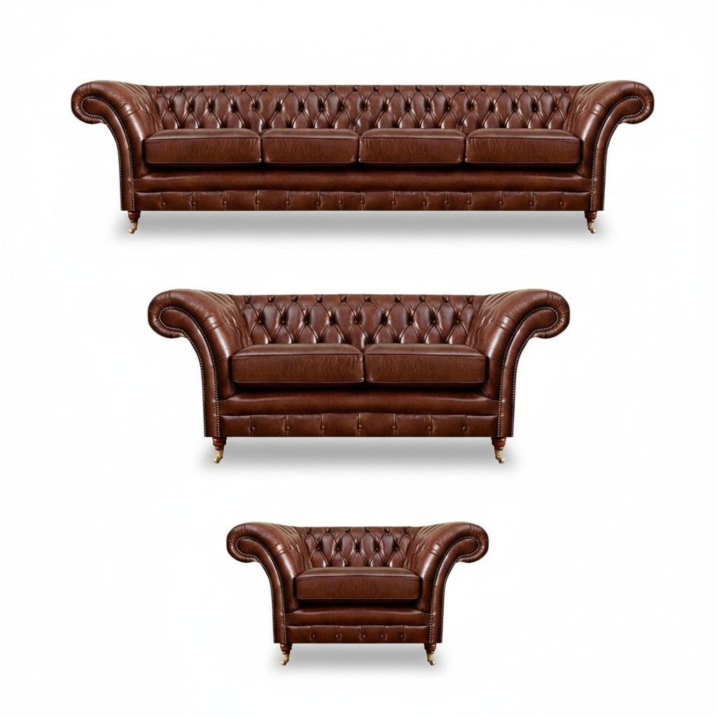 Neu Set 3tlg Wohnzimmer Chesterfield Sofas PolstermÃ¶bel Sessel Einrichtung