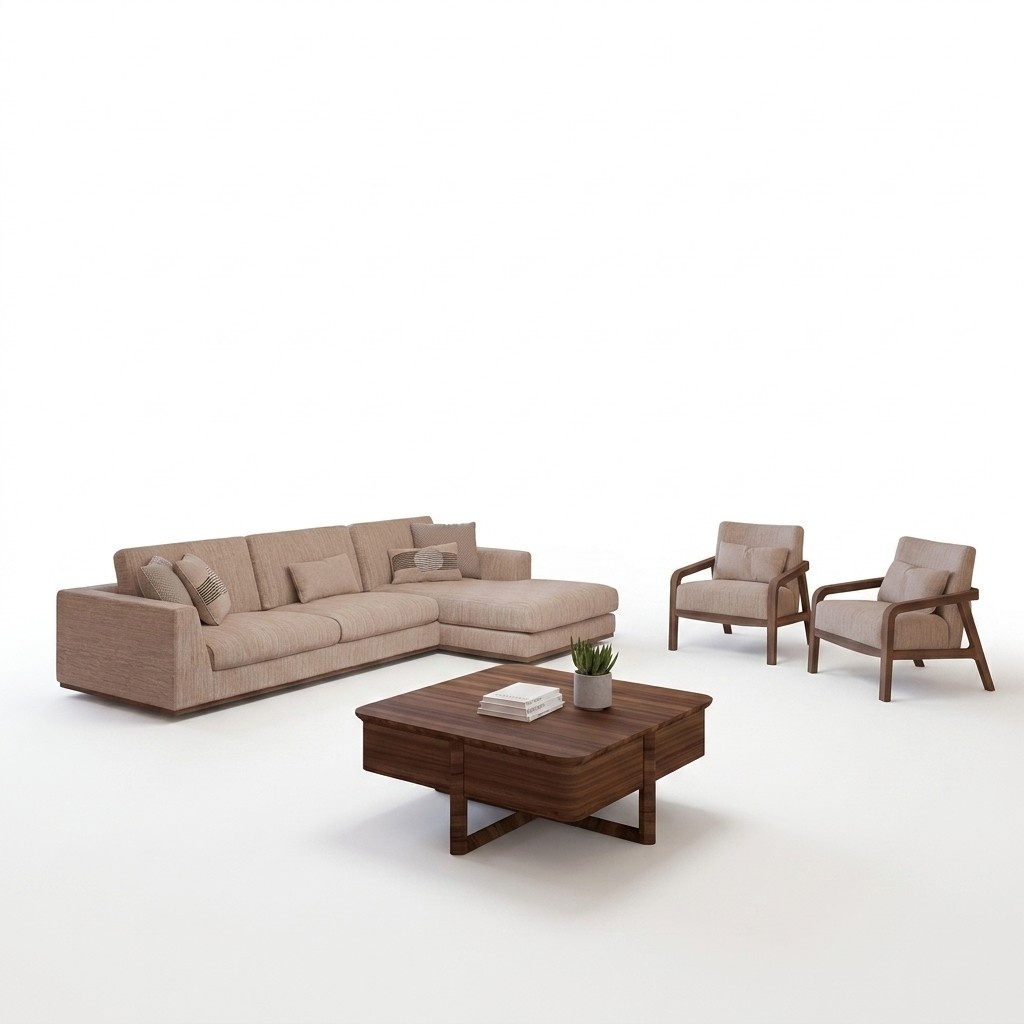 Neu Sofagarnitur Wohnzimmer Designer 2x Sessel Luxus Beige PolstermÃ¶bel