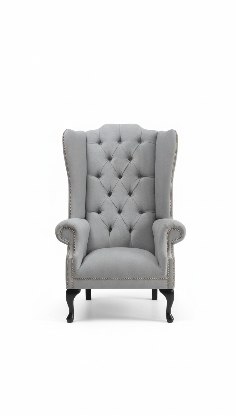 Ohrensessel Chesterfield Fernseh Couch 1 Sitzer Sofa Textil Couchen Stoff