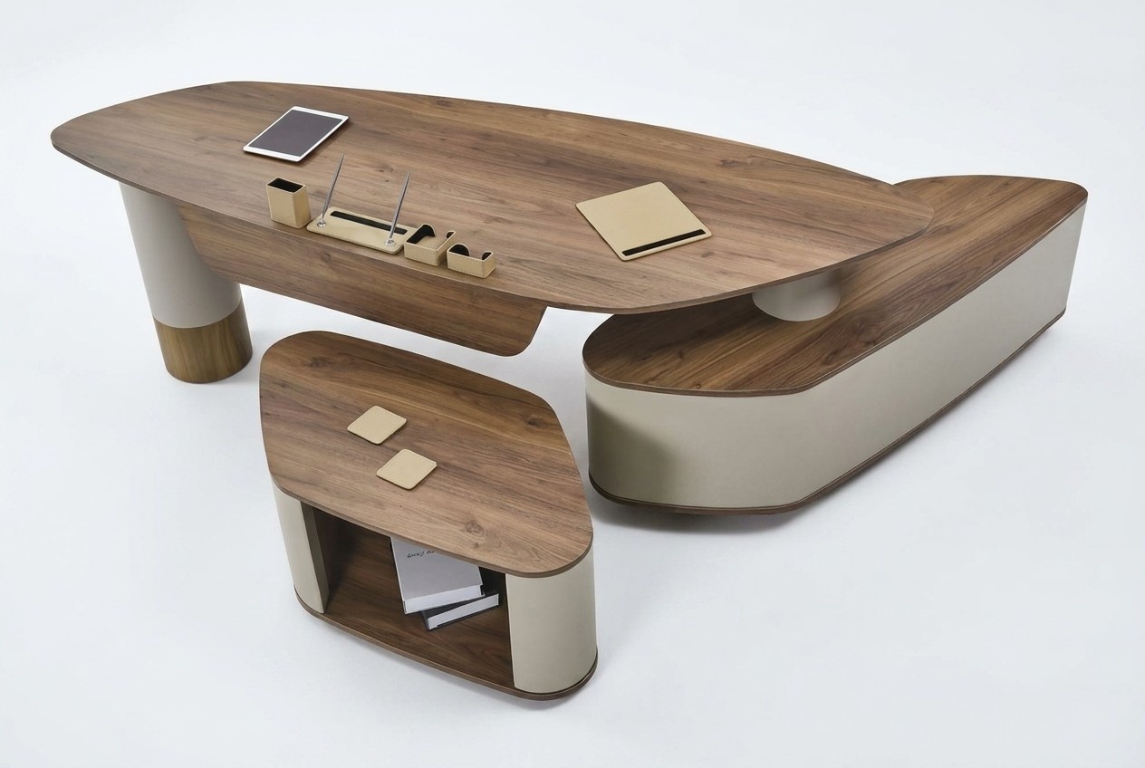 Original Schreibtisch Couchtisch Holztische Beige BÃ¼romÃ¶bel Arbeitszimmer