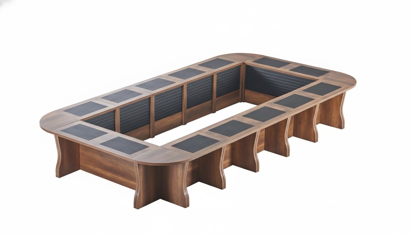 Oval Konferenztisch Braun Shcwarz BÃ¼roeinrichtung BÃ¼ro Modern Holz
