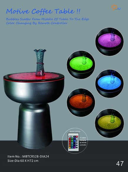 Design Tisch Wasser SÃ¤ulen SÃ¤ule Water Sofa Tische LED Beistell Tische