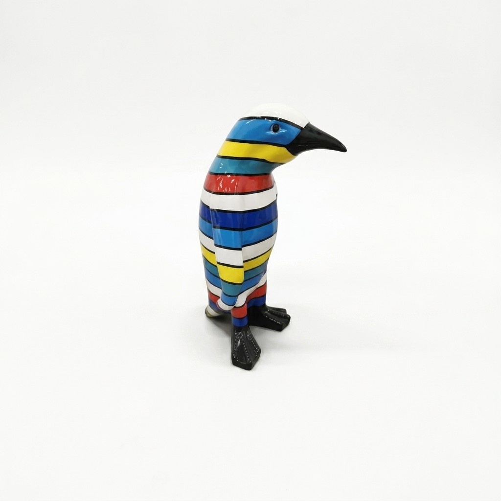 pinguin figur statuen abstrakte figuren statue moderne bunt bemalt neu