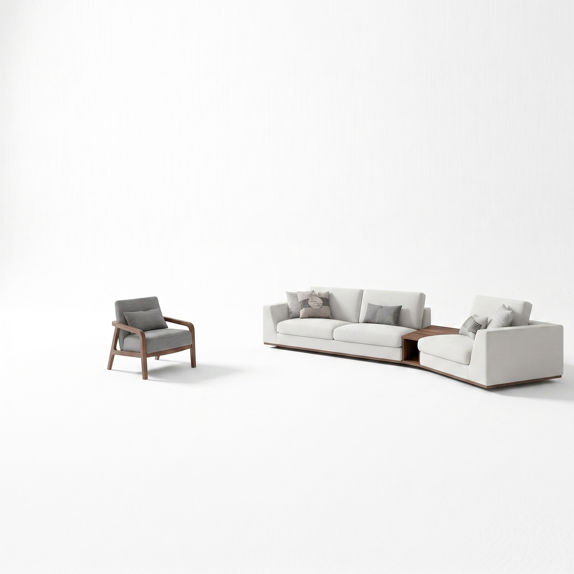 PolstermÃ¶bel Sofa Couch Dreisitzer Wohnzimmer Design Sessel Holz Textil