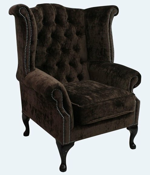 Echter Chesterfield Ohrensessel Sessel Couch Sofa Klassisch Polster Sitz Lounge