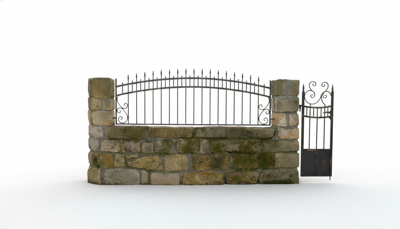 Railing Zaun GelÃ¤nder Schmiedeeisen Handarbeit Klassische ZÃ¤une Garten M249 Neu