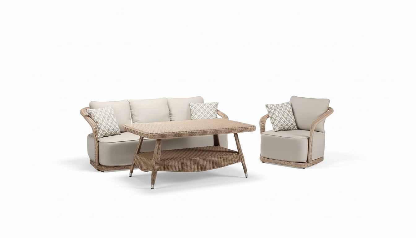 RattanmÃ¶bel Garnitur BalkonmÃ¶bel LoungemÃ¶bel TerrassenmÃ¶bel Gartenlounge 3tlg