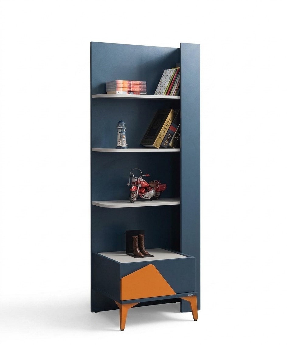 Regal Schrank BÃ¼cherregal SchrÃ¤nke Mehrzweck Top-QualitÃ¤t MÃ¶bel Blau Modern