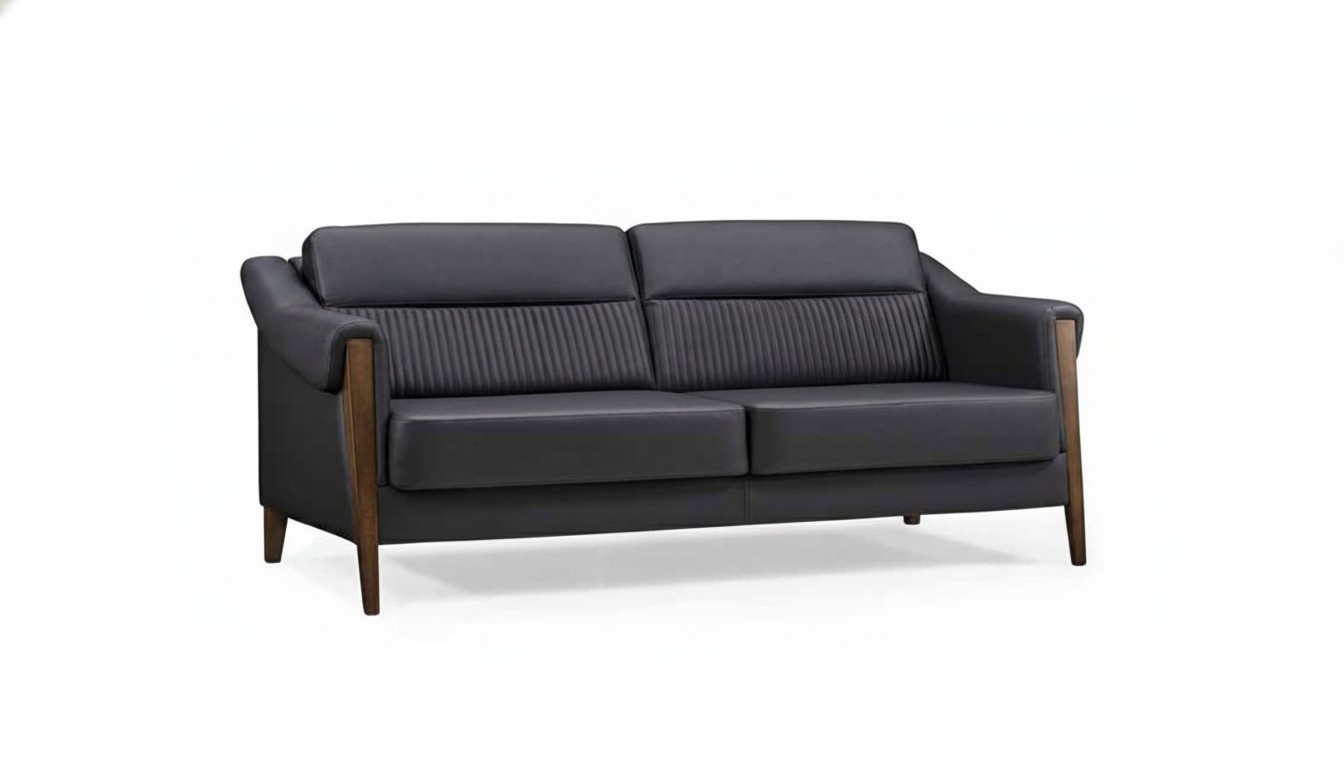 Relax Sofa Design Couch Polster MÃ¶bel Dreisitzer xxl big sofas Schwarz 192cm