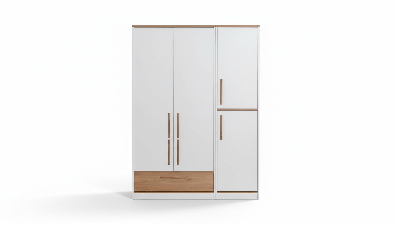 Robuster Holz Kleiderschrank Kinderzimmer Schrank 4-TÃ¼riger Schrank