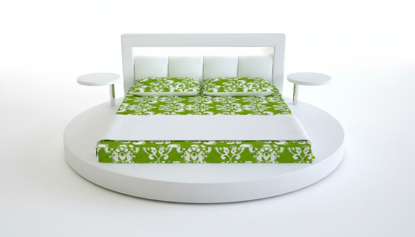 Rundbett Betten MÃ¶bel Schlafzimmer Bett Rundes Ehebett mit Nachttischen