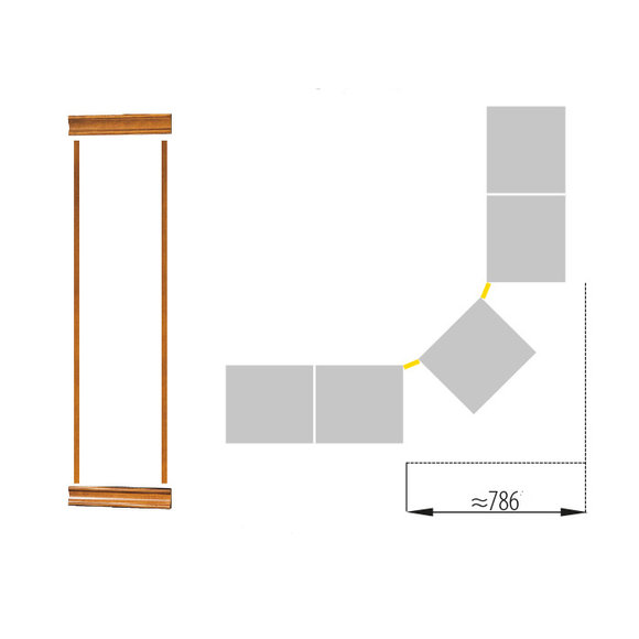 Klassische Kronenabschluss Satz fÃ¼r BÃ¼cherschrank Schrank System Braun