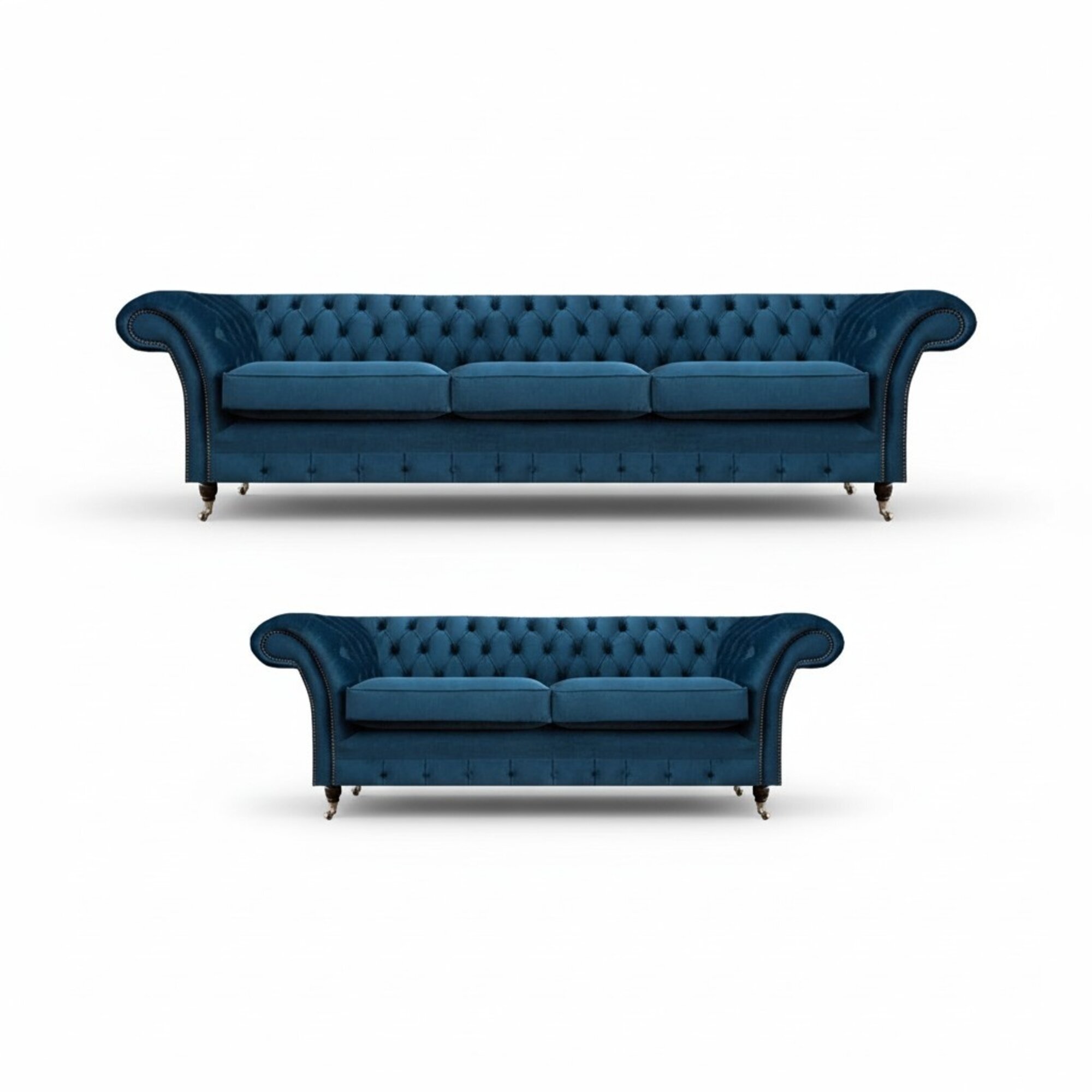 Schicke Chesterfield SitzmÃ¶bel Designer 3-Sitzer Moderner Zweisitzer 2tlg