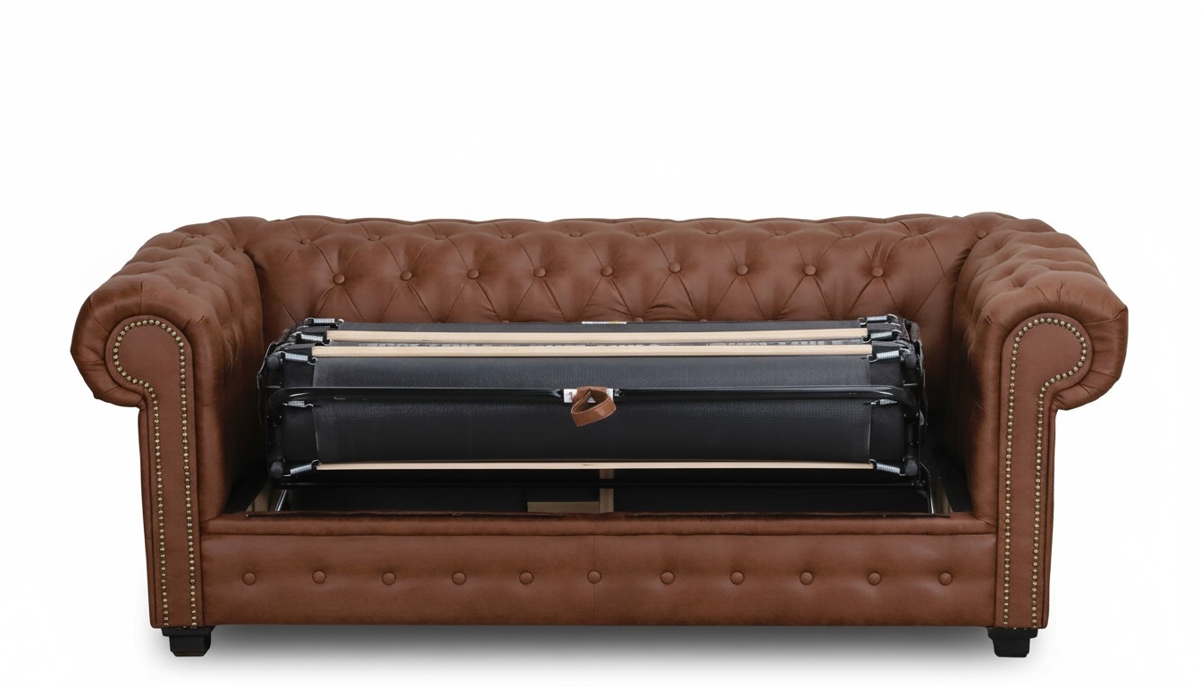 Schlafsofa Chesterfield Sofa mit Bettfunktion Couch Polster MÃ¶bel Couchen