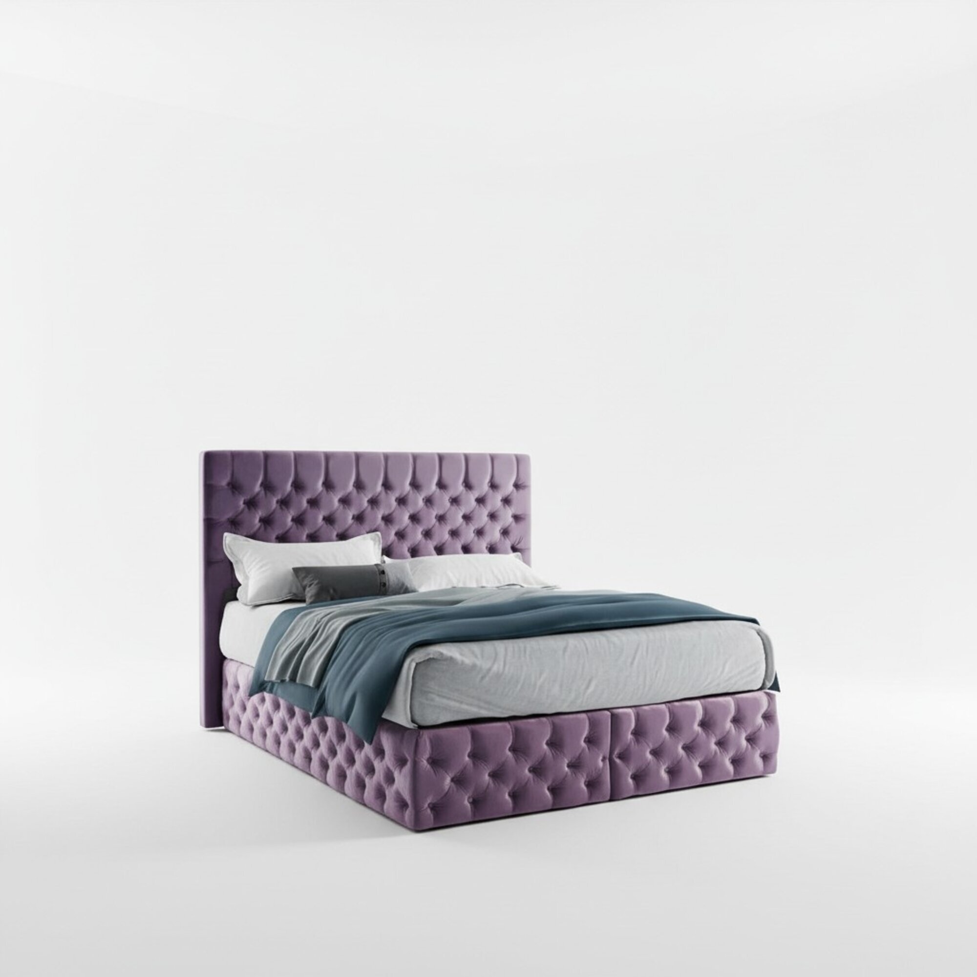 Schlafzimmer Design 180x200cm Betten Doppelbett Luxus Samt Textil Bett