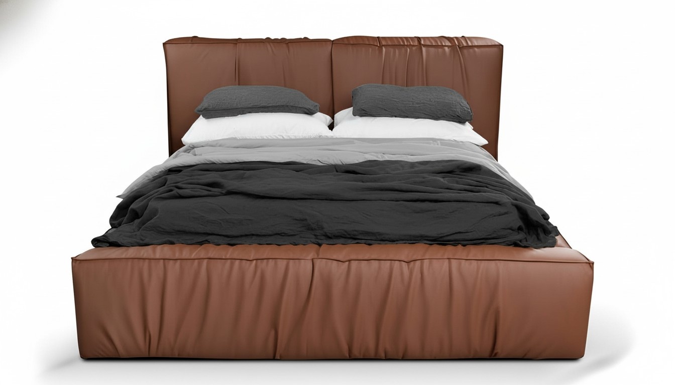 Schlafzimmer Bett Doppelbett 180Ñm Matratze Braun moderner Stil Hochwertig