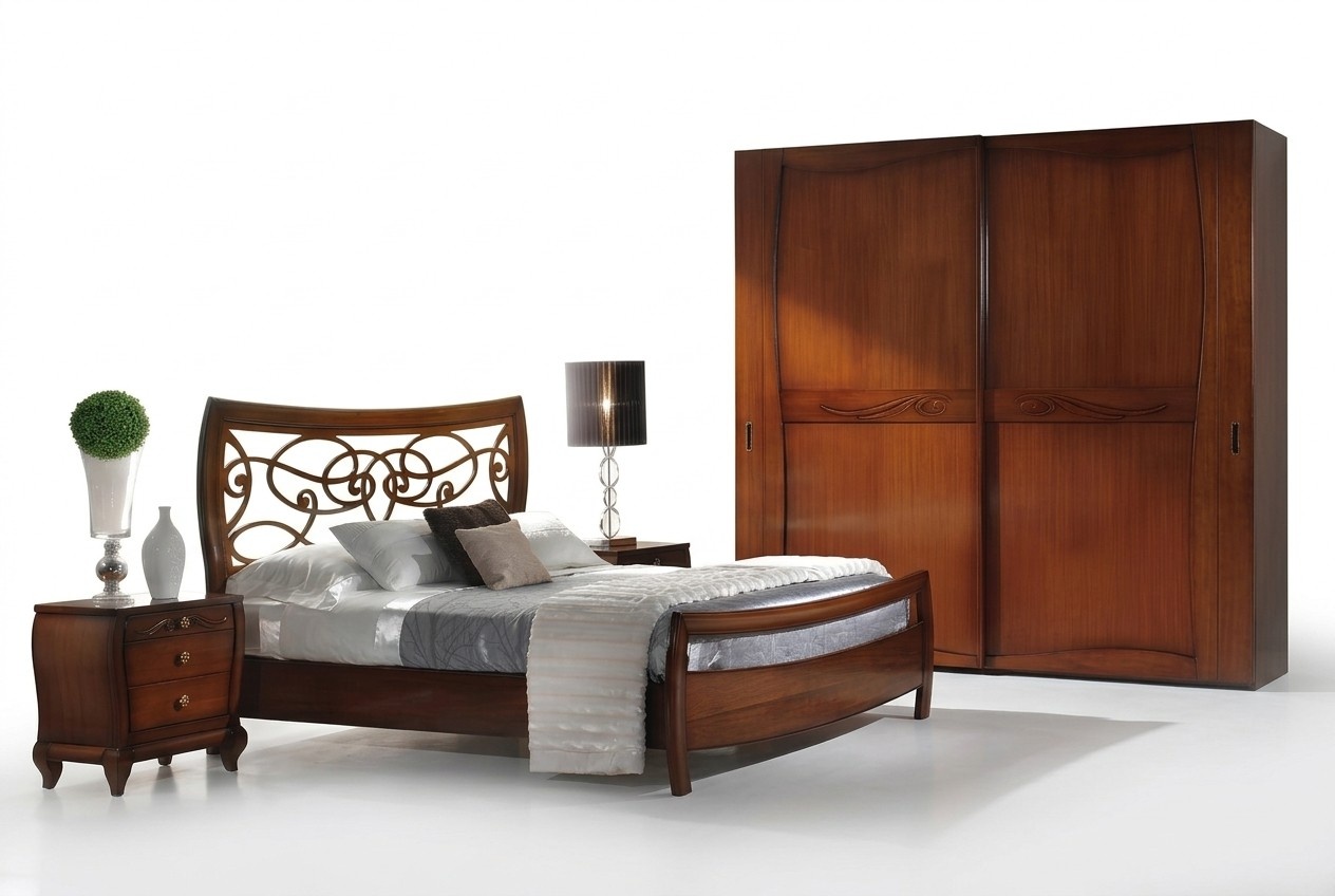 Schlafzimmer Bett Naachttisch Betten Doppel Hotel Design Holz Garnitur Set 3tlg.