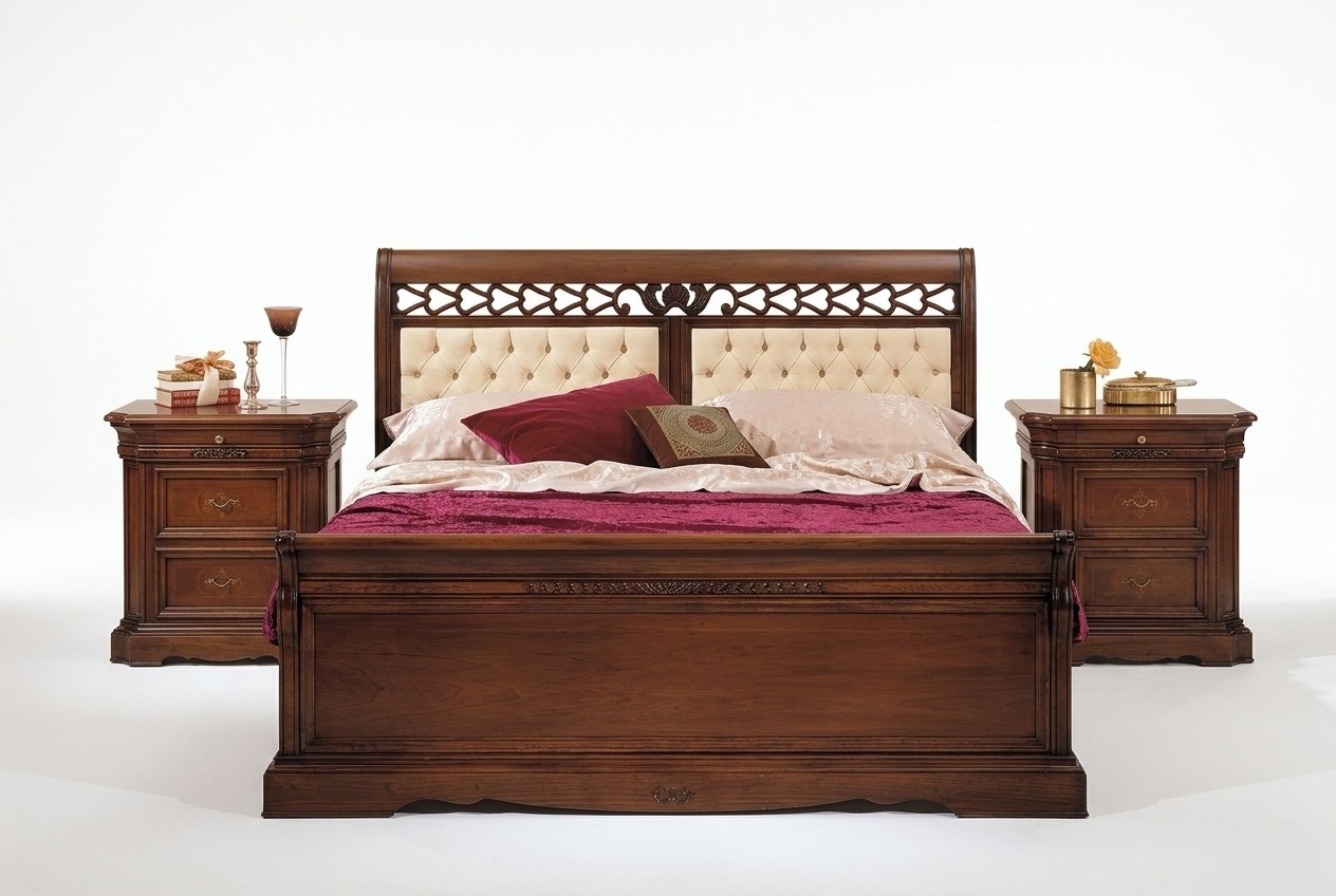 Schlafzimmer Bett Nachttisch Kleiderschrank Kommode Hotel Doppel Set 3tlg.