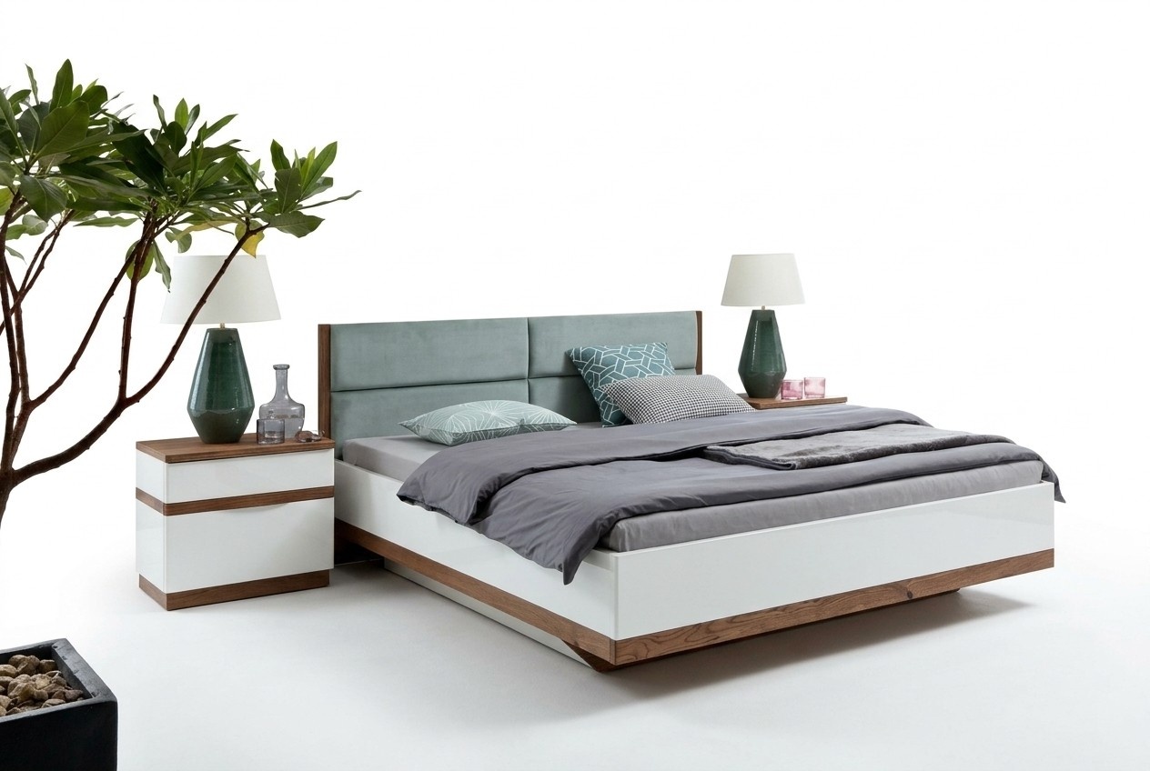 Schlafzimmer Designer Bett 2x Nachttische LuxuriÃ¶ses Einrichtung Komplett