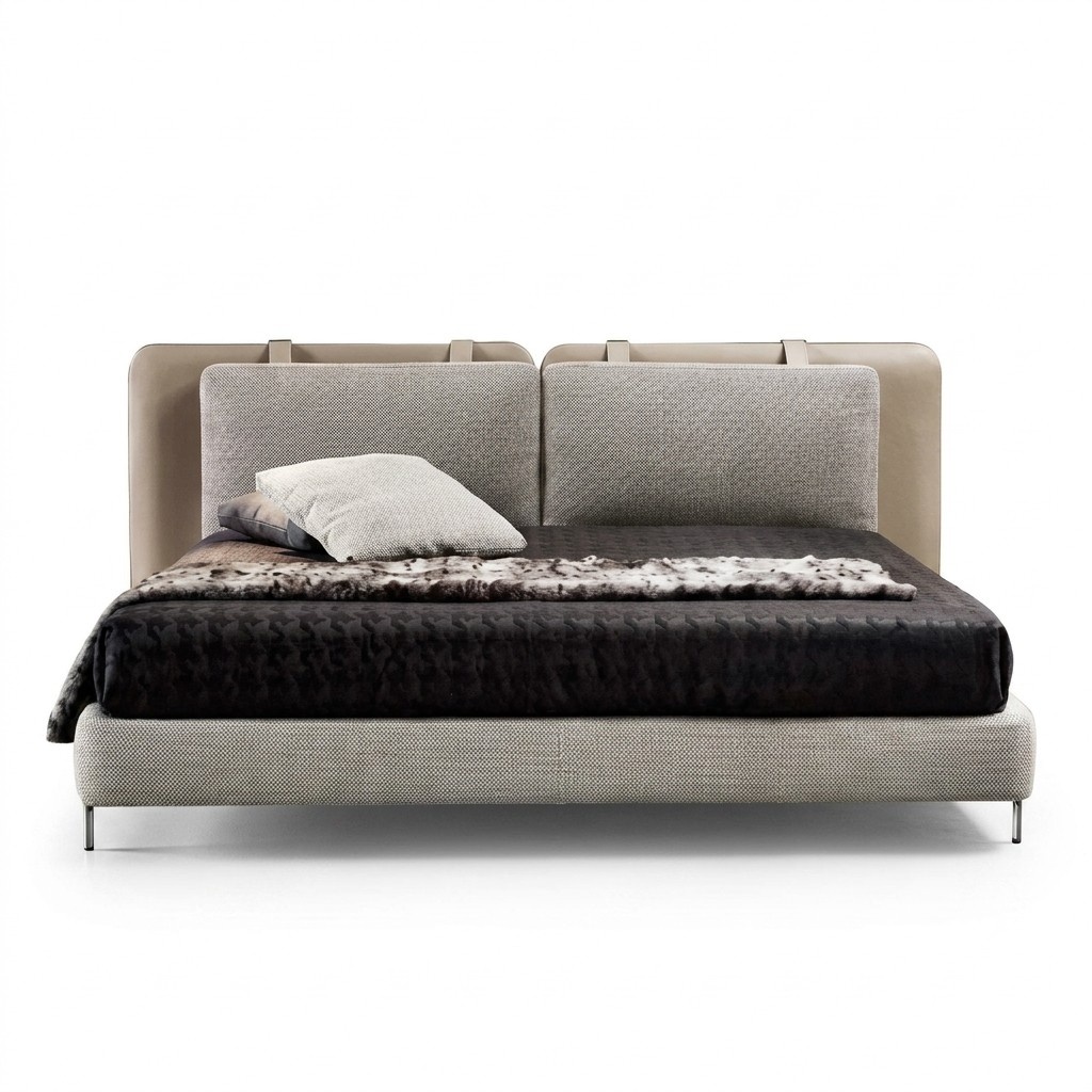 Schlafzimmer GroÃes Doppelbett stilvolles Bett Holz neu Luxus Modern